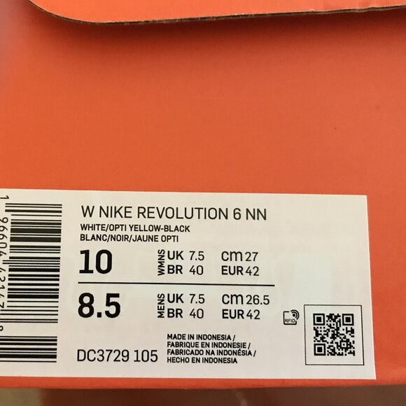 NIB Nike Revolution 6 Women's 10 Sneakers Road Running Shoes men's 8.5 - Picture 5 of 7